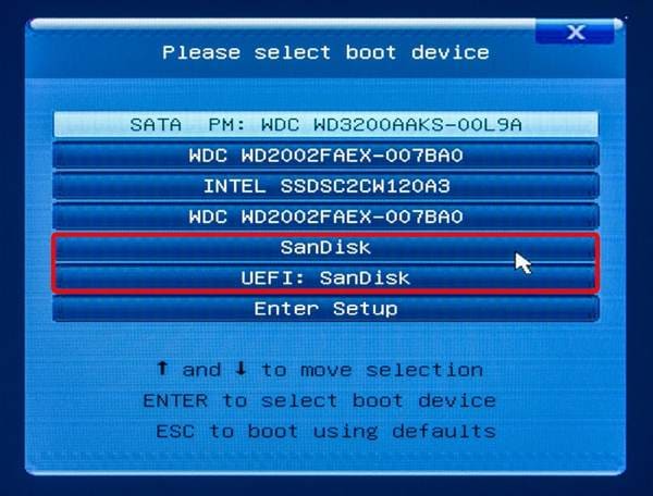 buat dive usb yang bisa di-boot dengan windows PE