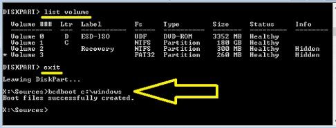 memulihkan efi melalui command prompt 3