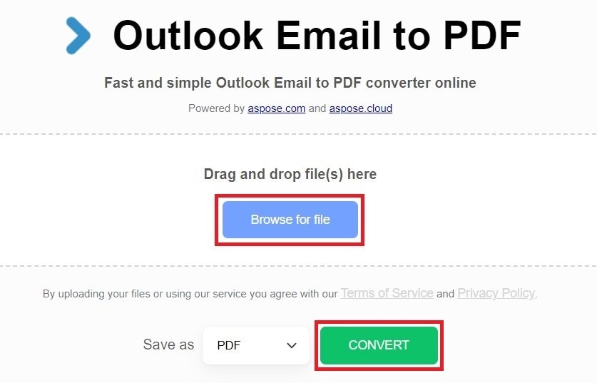 aspose convert outlook mail to pdf