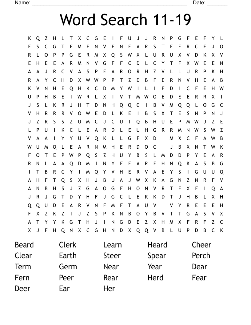 Word Search 11-19