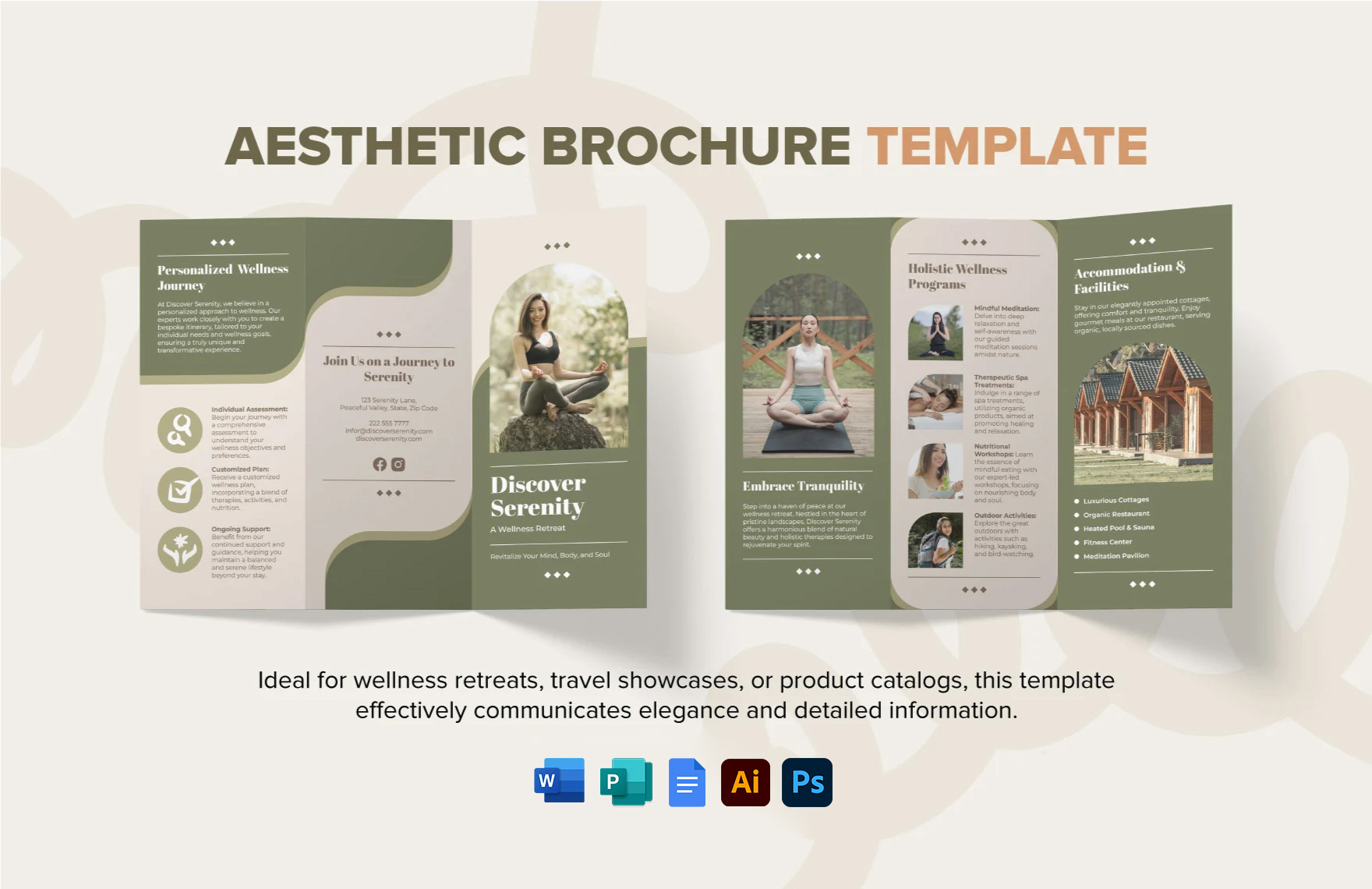 Aesthetic Brochure Template in Word, Illustrator, Photoshop, Publisher - Download | Template.net