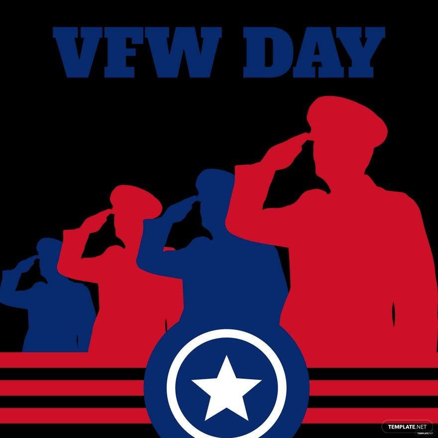 VFW Day Drawing Vector