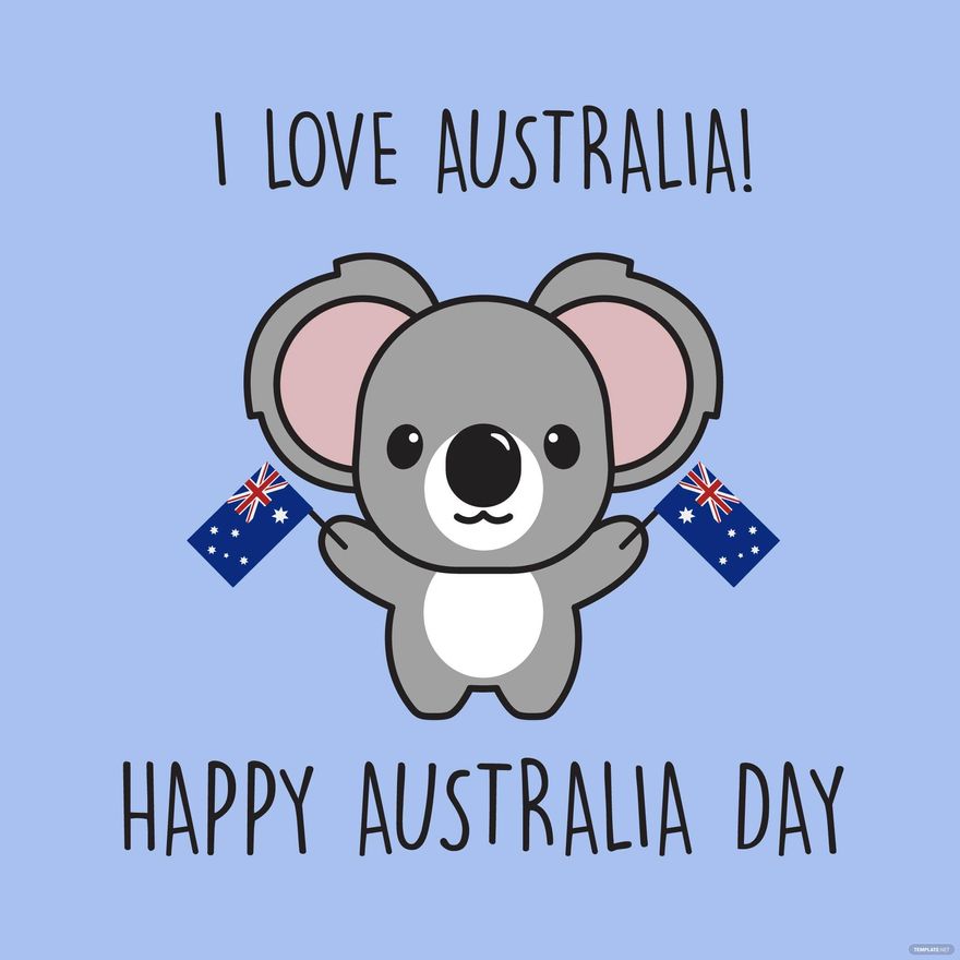 Australia Day Wishes Vector