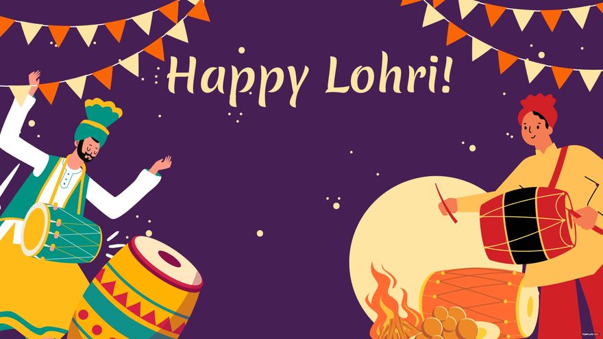 Free Lohri Banner Background - EPS, Illustrator, JPG, PSD, PNG, PDF, SVG |  