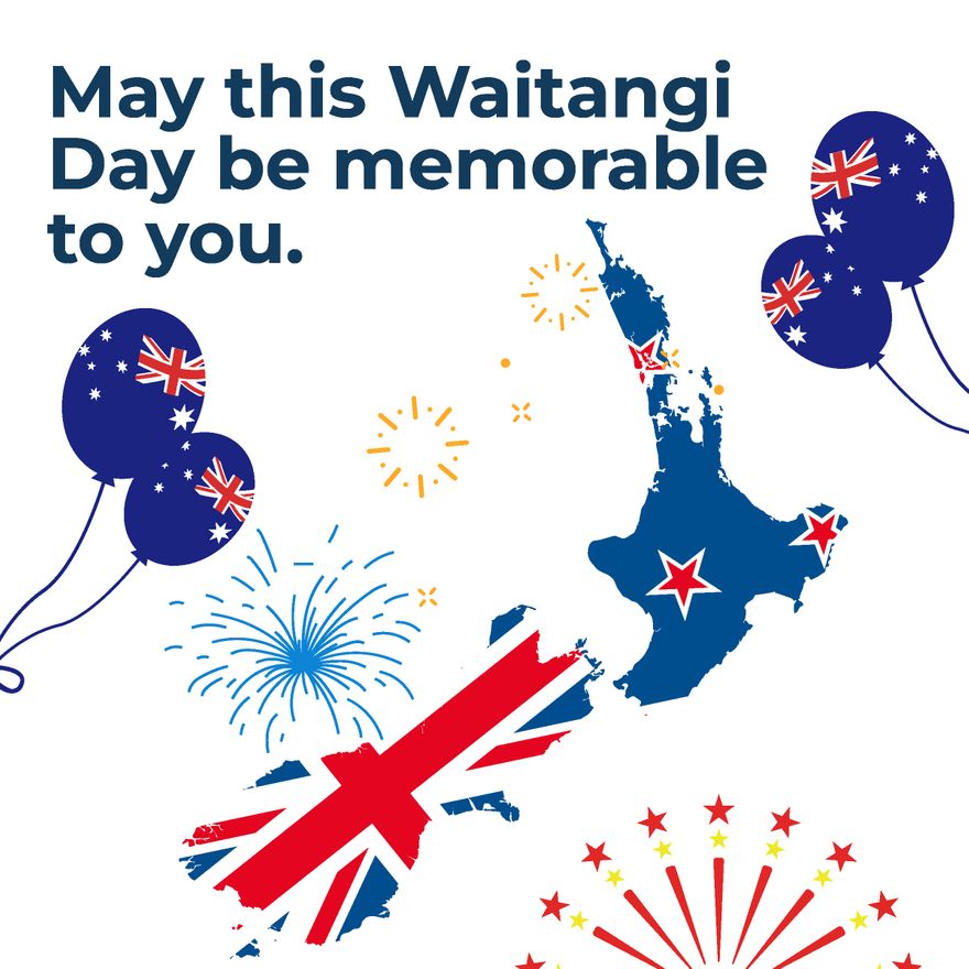 Waitangi Day Wishes Vector