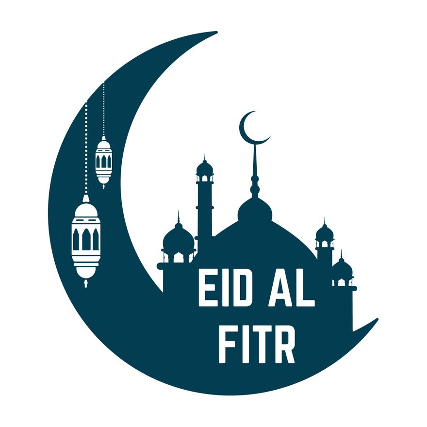 Eid al-Fitr Logo Vector in Illustrator, PSD, EPS, SVG, JPG, PNG