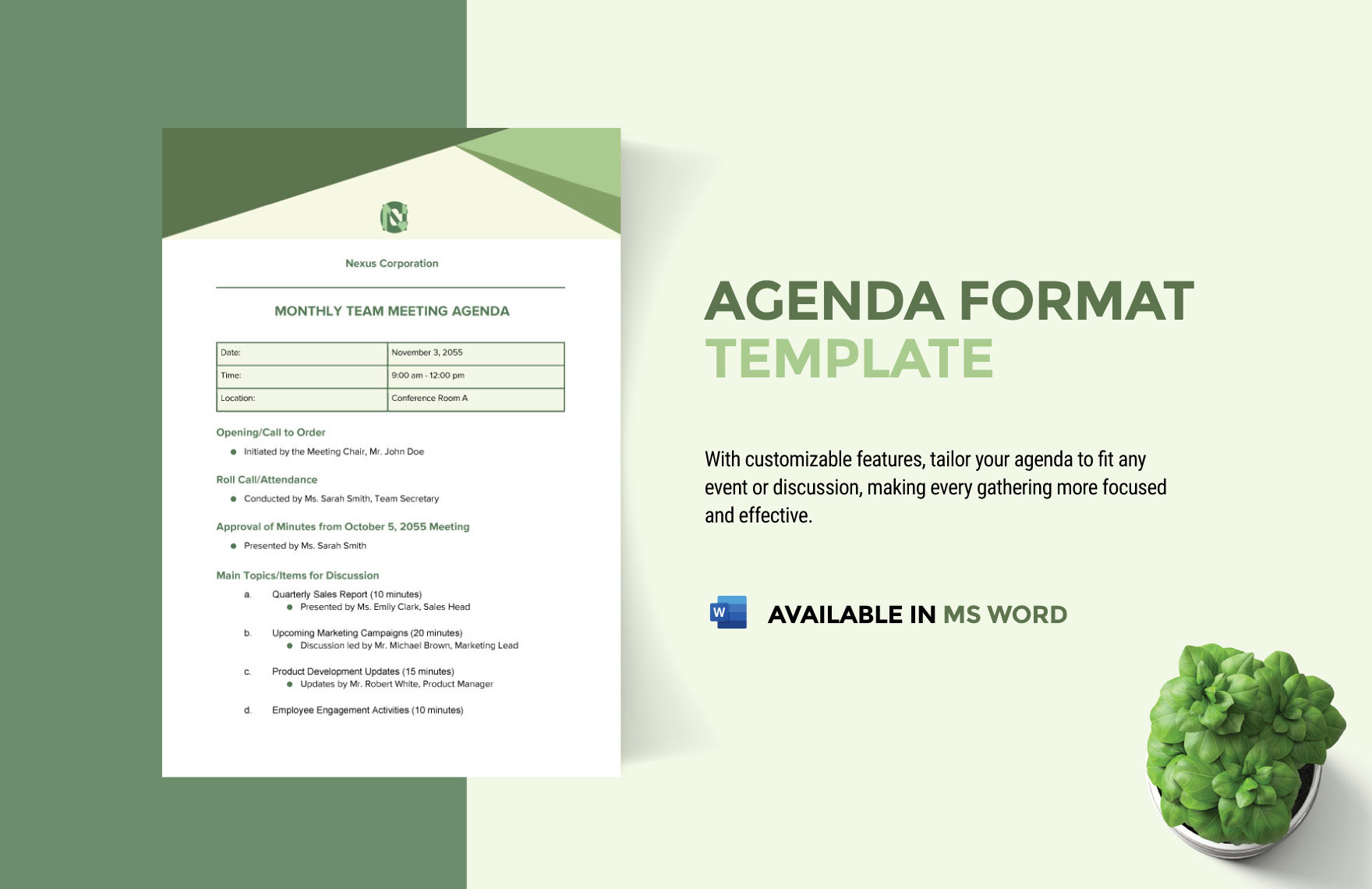 Page 11 FREE Agenda Templates and Examples - Edit Online & Download ...