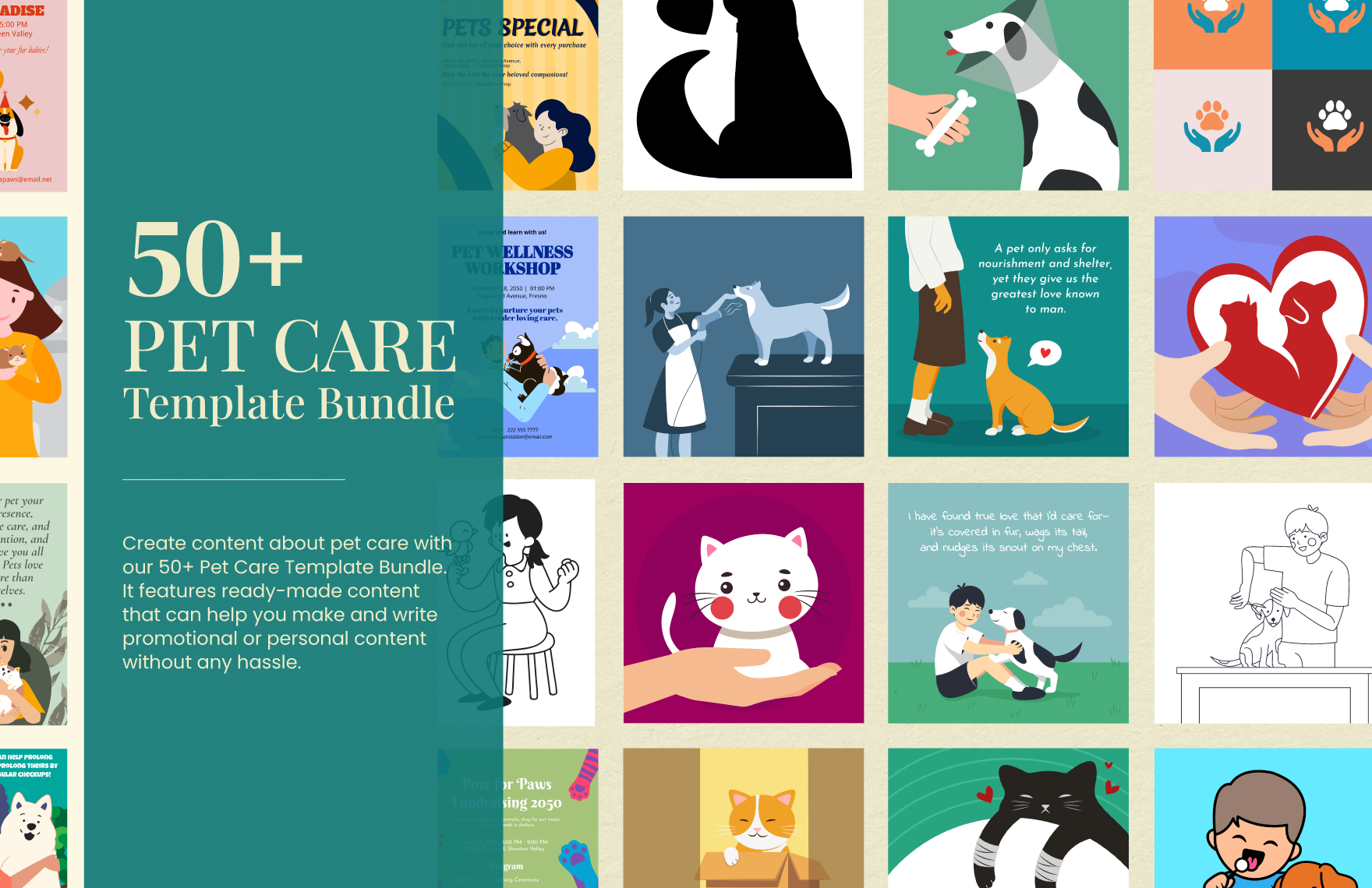 50+ Pet Care Template Bundle