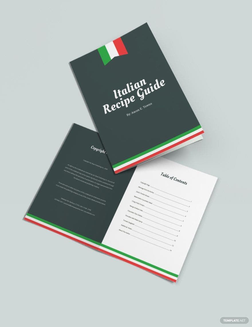 Italian Cookbook Template