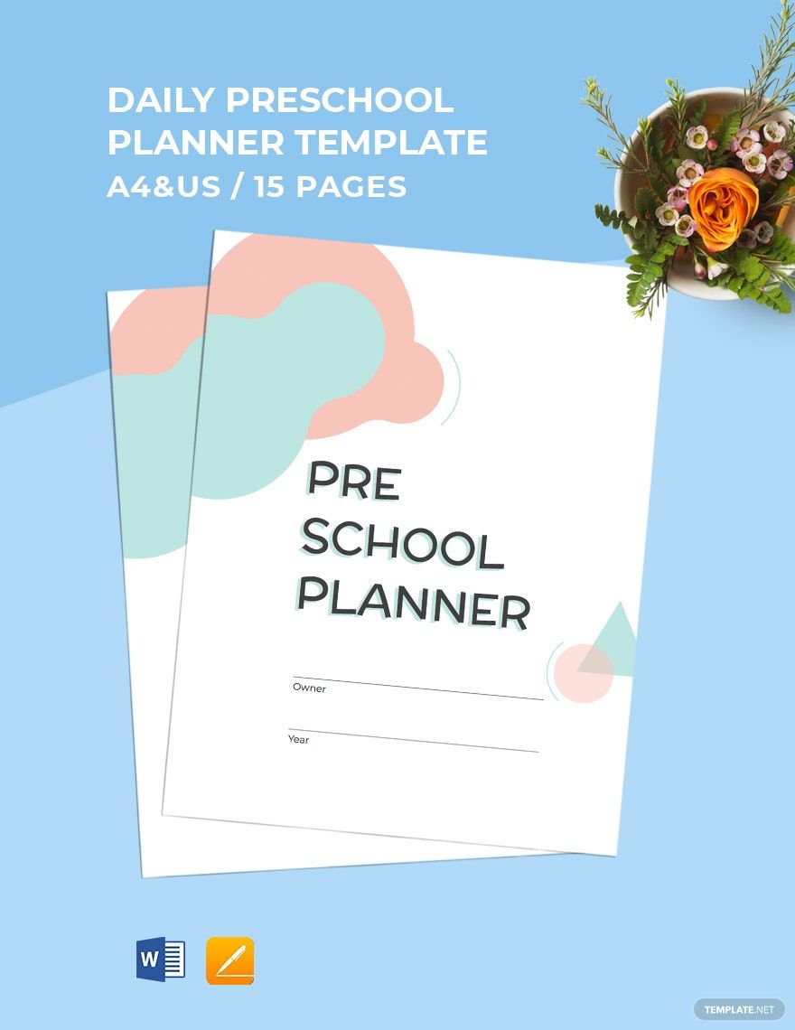 Daily Preschool Planner Template