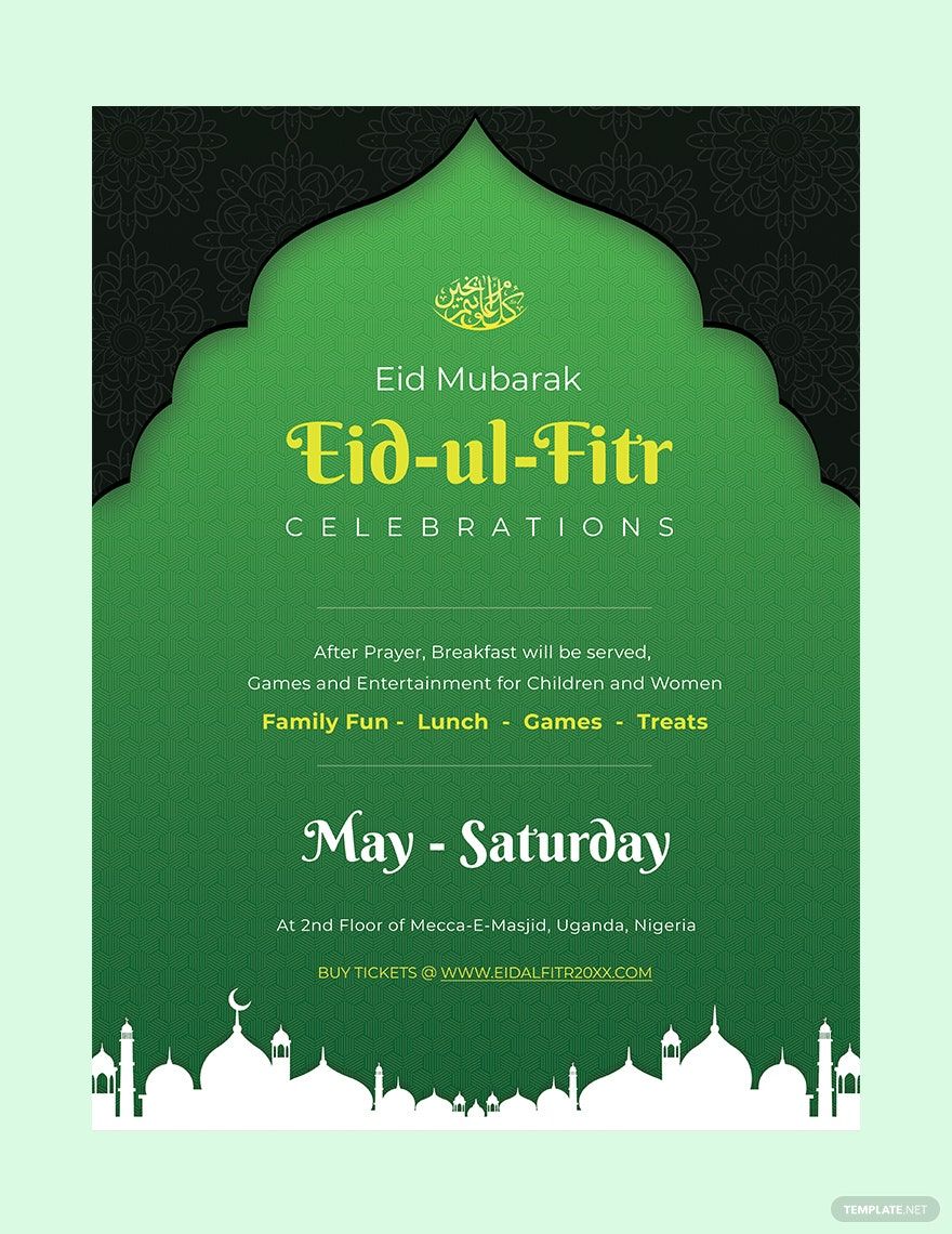 Eid Ul Fitr Poster Template