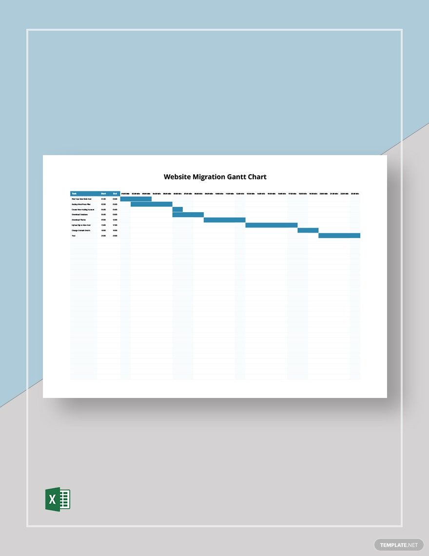 Website Migration Gantt Chart Template