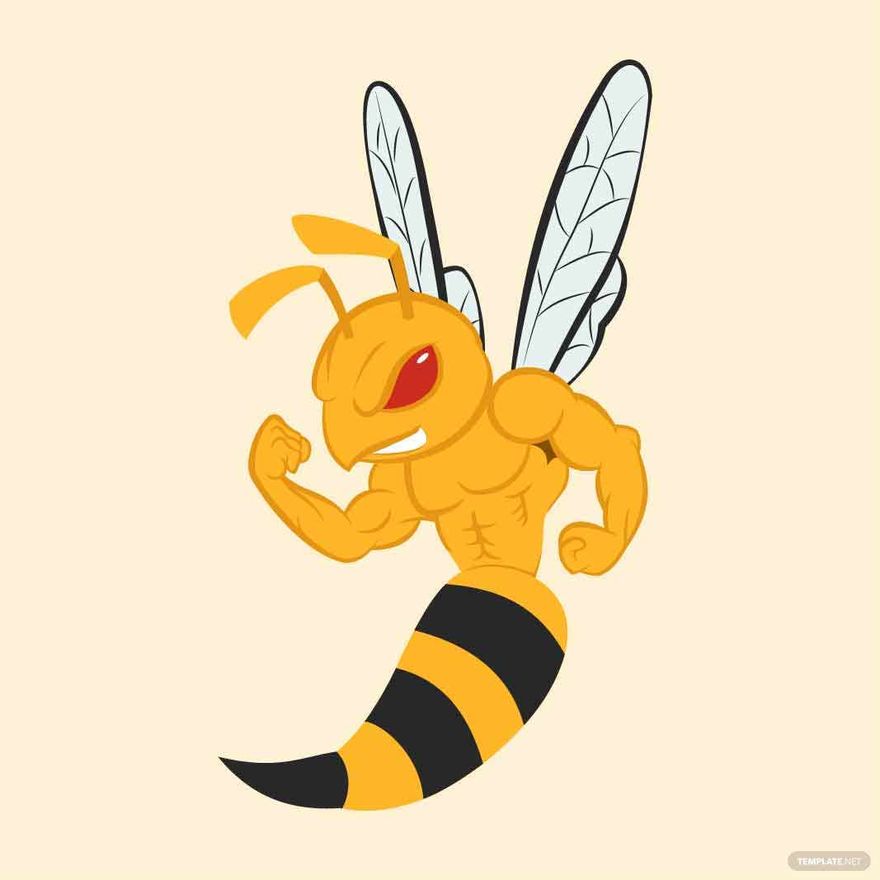 Muscle Bee Vector