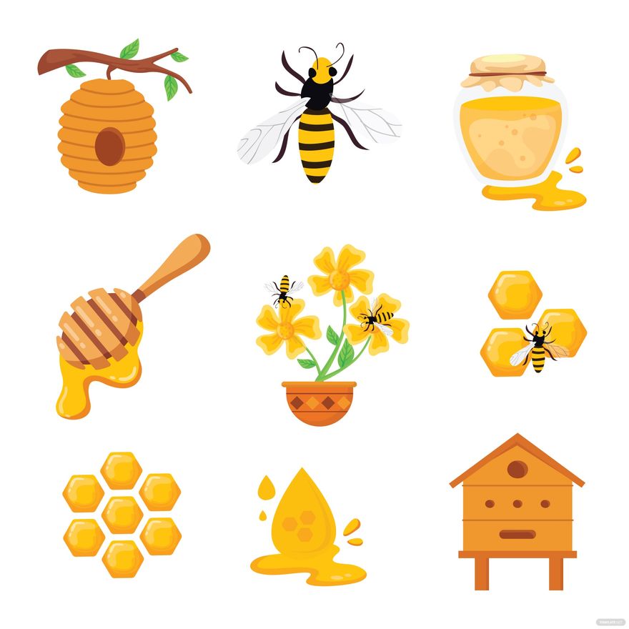 Bee Elements Vector