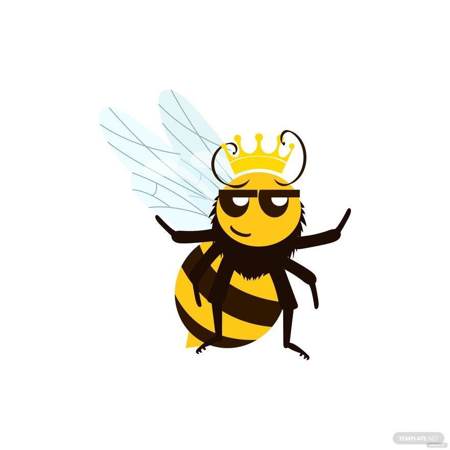 Crown Bee Vector