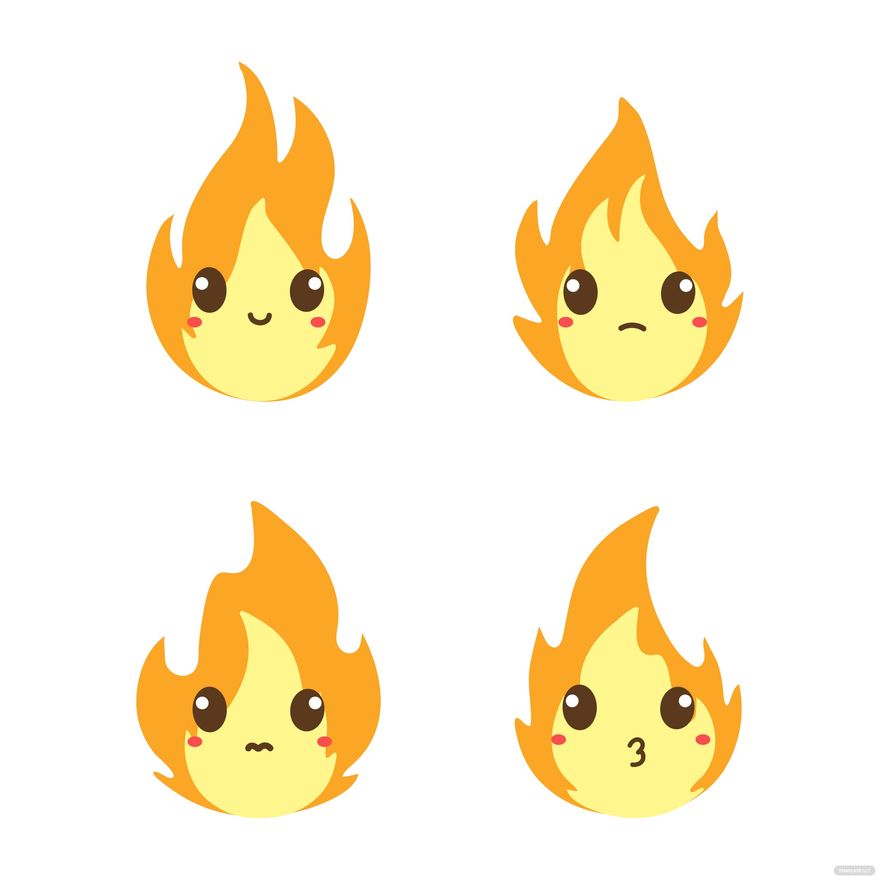 Flame Emoji Vector