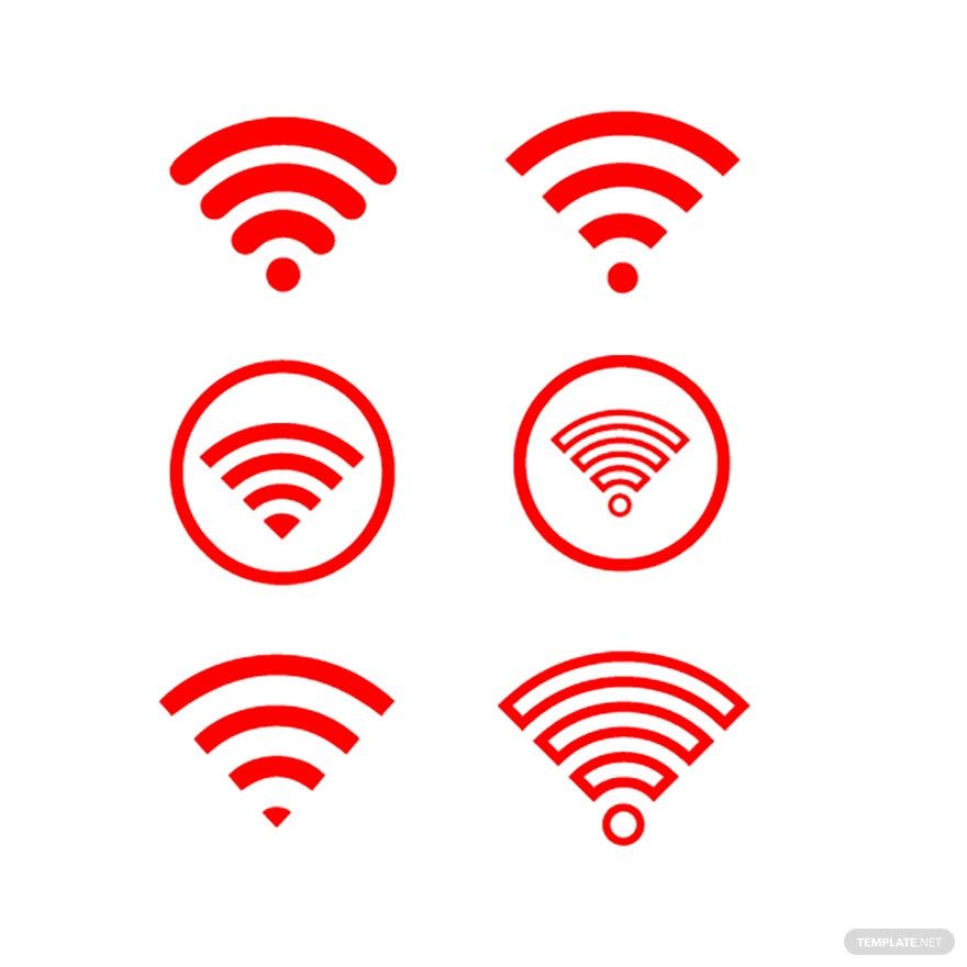 Red Wifi Vector