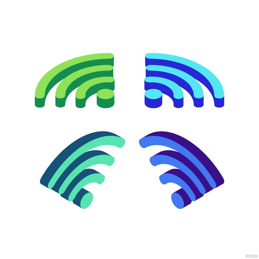 Isometric WiFi Vector in Illustrator, SVG, JPG, EPS, PNG - Download | Template.net