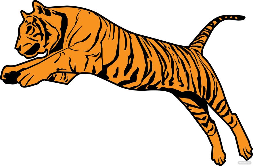 Leaping Tiger Vector in Illustrator, EPS, JPG, PNG, SVG - Download | Template.net