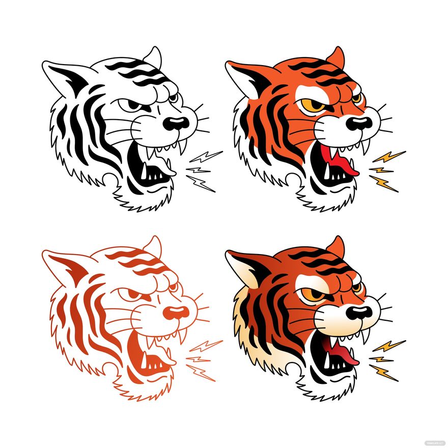 Angry Tiger Vector in Illustrator, SVG, JPG, EPS, PNG - Download | Template.net