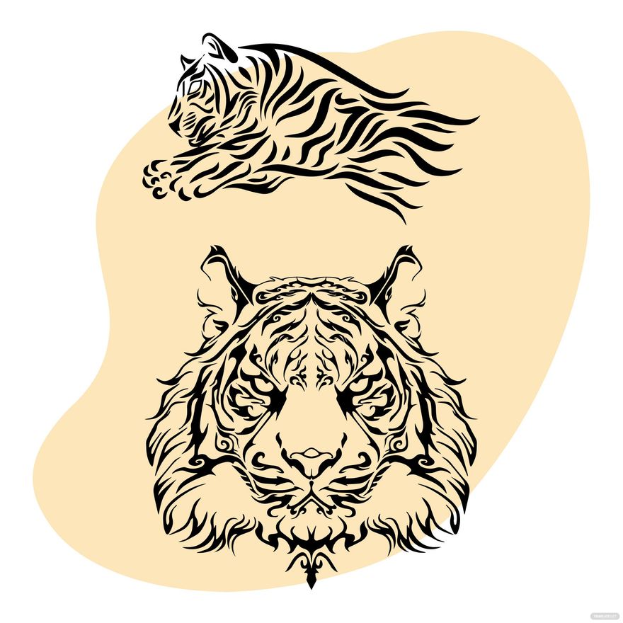 Tribal Tiger Vector in Illustrator, SVG, JPG, EPS, PNG - Download | Template.net