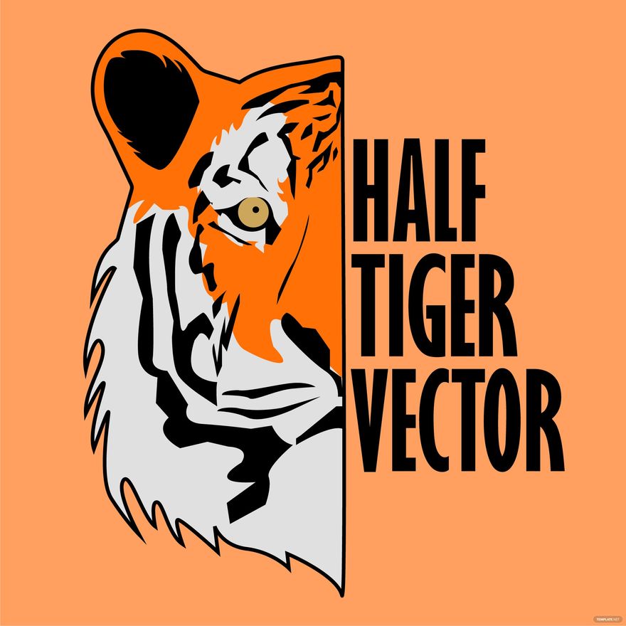 Half Tiger Vector in Illustrator, EPS, JPG, PNG, SVG - Download | Template.net