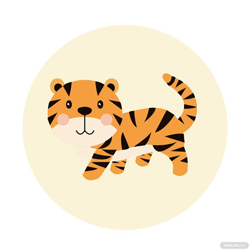 Cute Tiger Vector in Illustrator, SVG, JPG, EPS, PNG - Download | Template.net