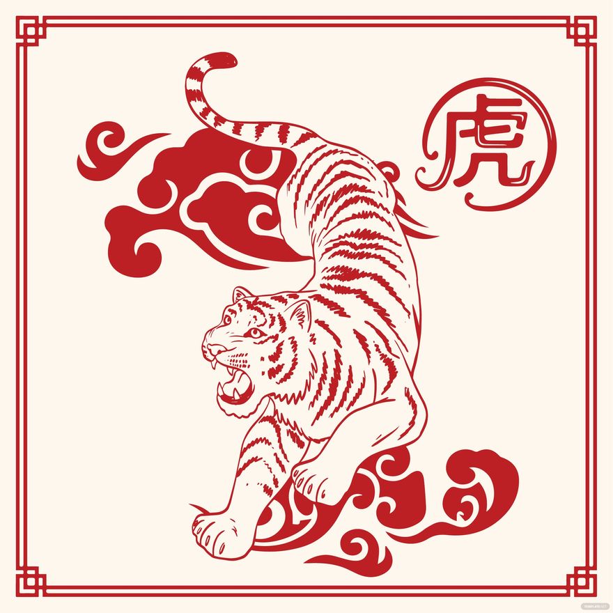 Oriental Tiger Vector in Illustrator, SVG, JPG, EPS, PNG - Download | Template.net