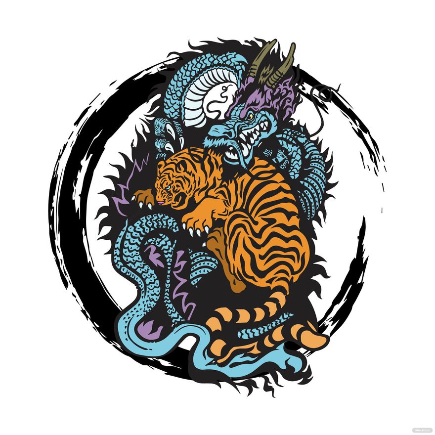 Dragon Tiger Vector in Illustrator, SVG, JPG, EPS, PNG - Download | Template.net