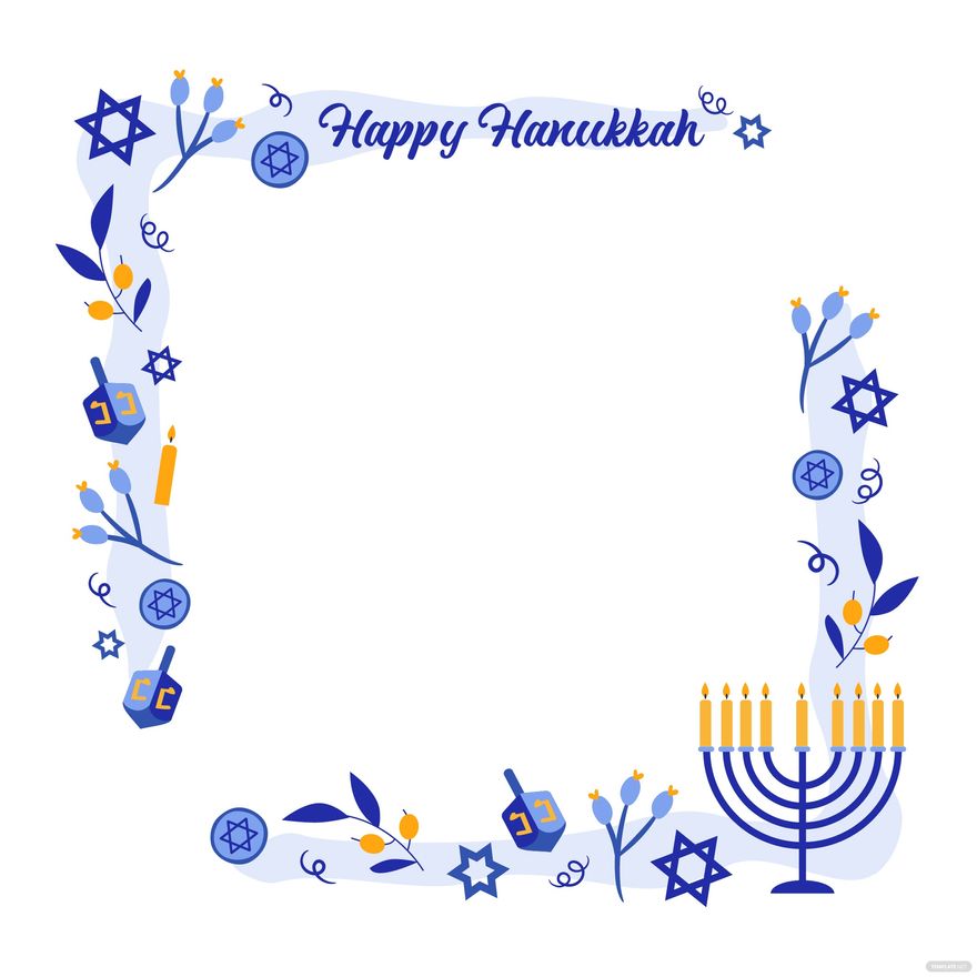 Hanukkah Border Vector