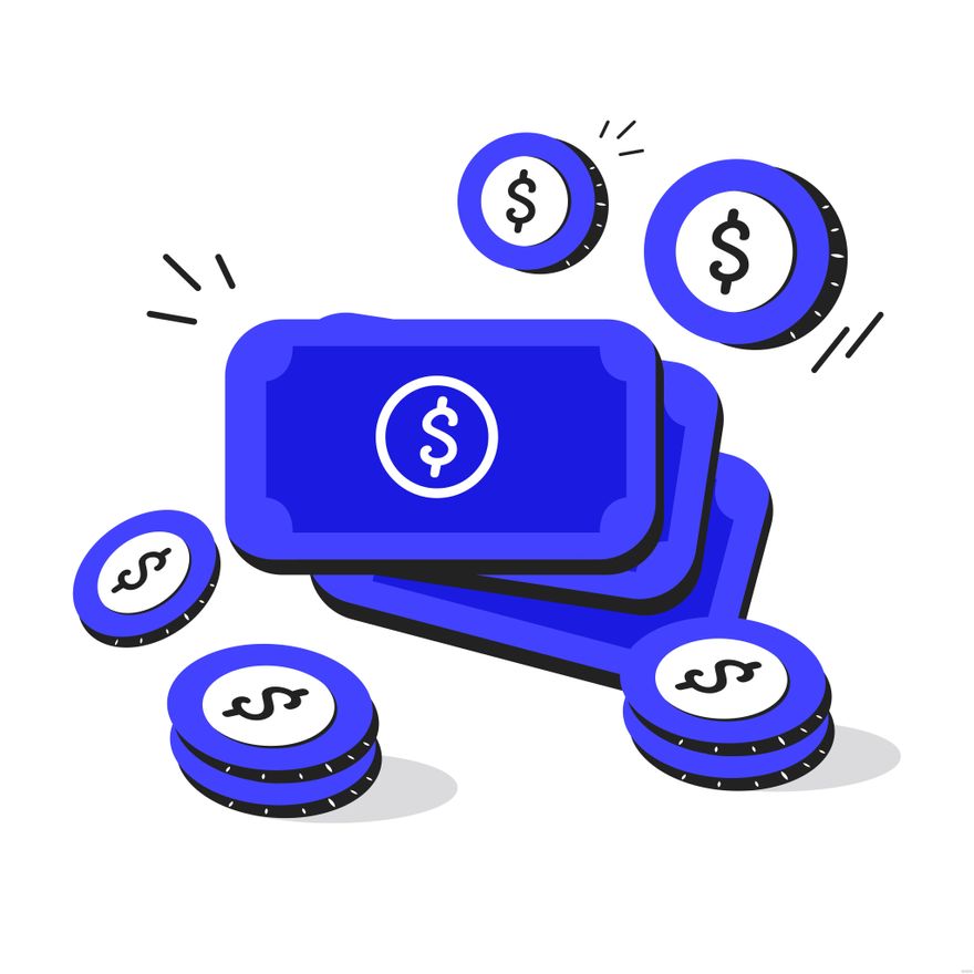 Blue Money Illustration