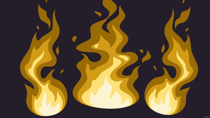 Golden Fire Background - EPS, Illustrator, JPG, PNG, SVG 