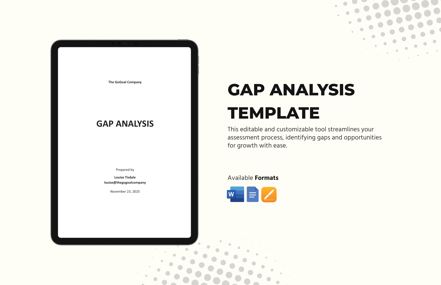 Gap Analysis Template in Pages, Word, Google Docs, PDF - Download | Template.net