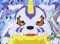 Gabumon, um calango com a pele de um lobinho