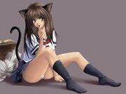 Típica cat girl de um colegial