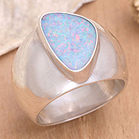 Opal band ring, 'Elegance' - Opal band ring