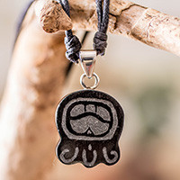 Jade pendant necklace, 'Mayan Compassion' - Mayan Compassion Nahual-Inspired Jade Pendant Necklace