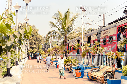 Landscape View of Prinsep Ghat railway station adjacent to Prinsep ...