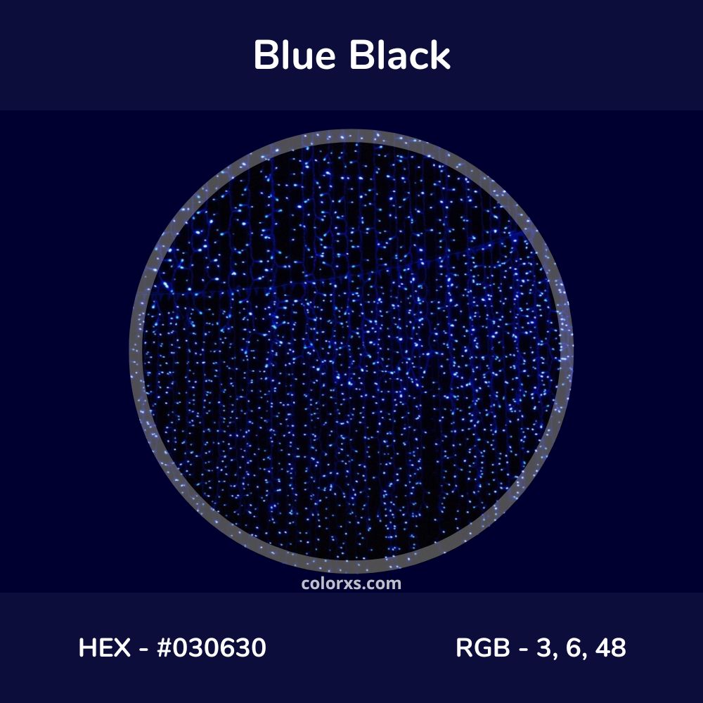 About Blue Black color - its meaning and example