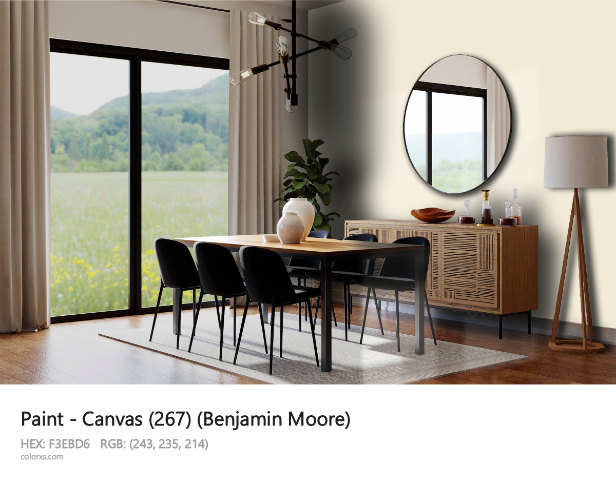 Benjamin Moore Canvas (267) Paint dining room design