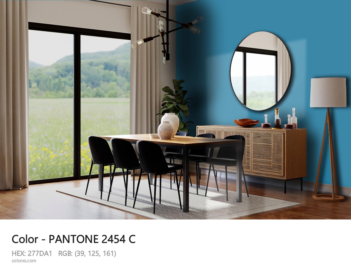 PANTONE 2454 C CMS dining room design