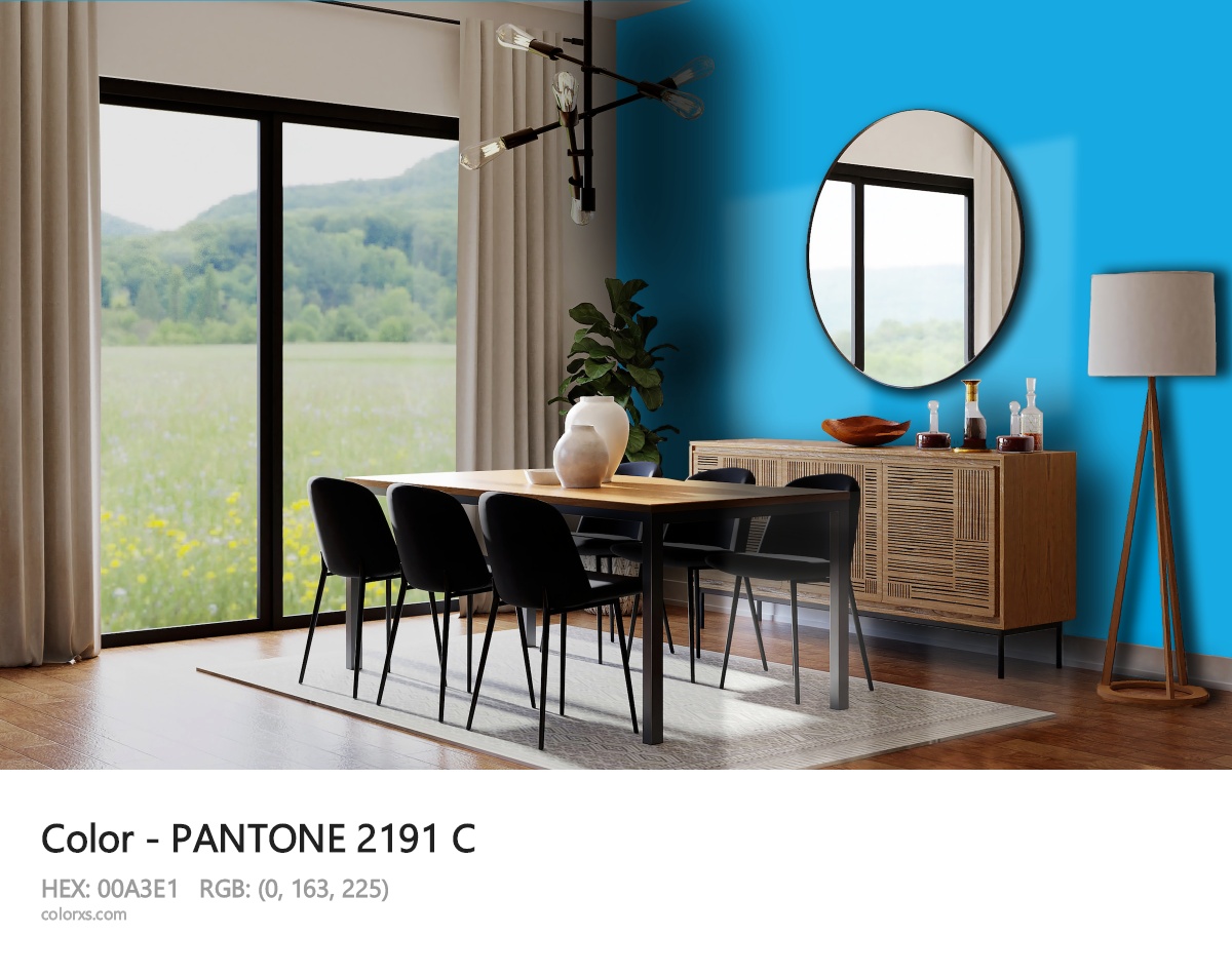 PANTONE 2191 C CMS dining room design