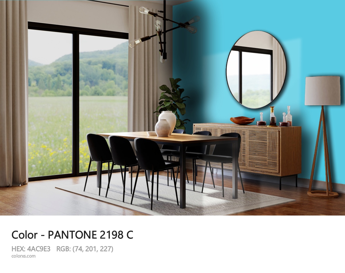 PANTONE 2198 C CMS dining room design