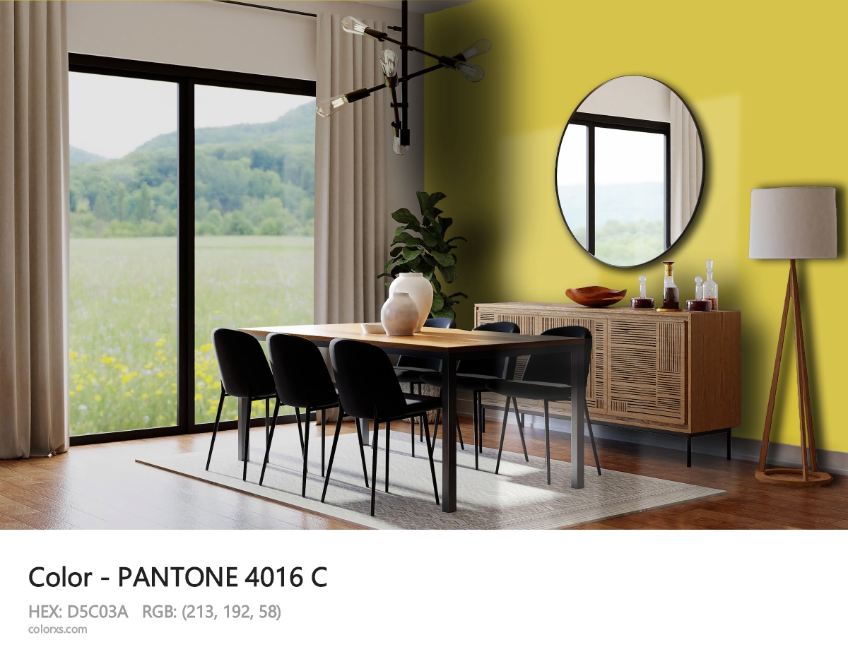 PANTONE 4016 C CMS dining room design