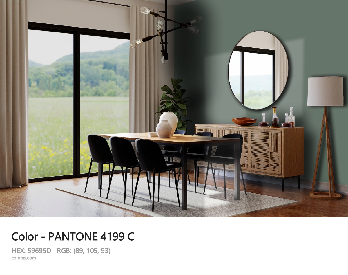 PANTONE 4199 C CMS dining room design