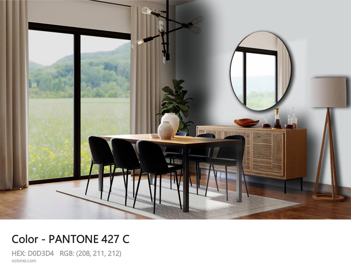 PANTONE 427 C CMS dining room design