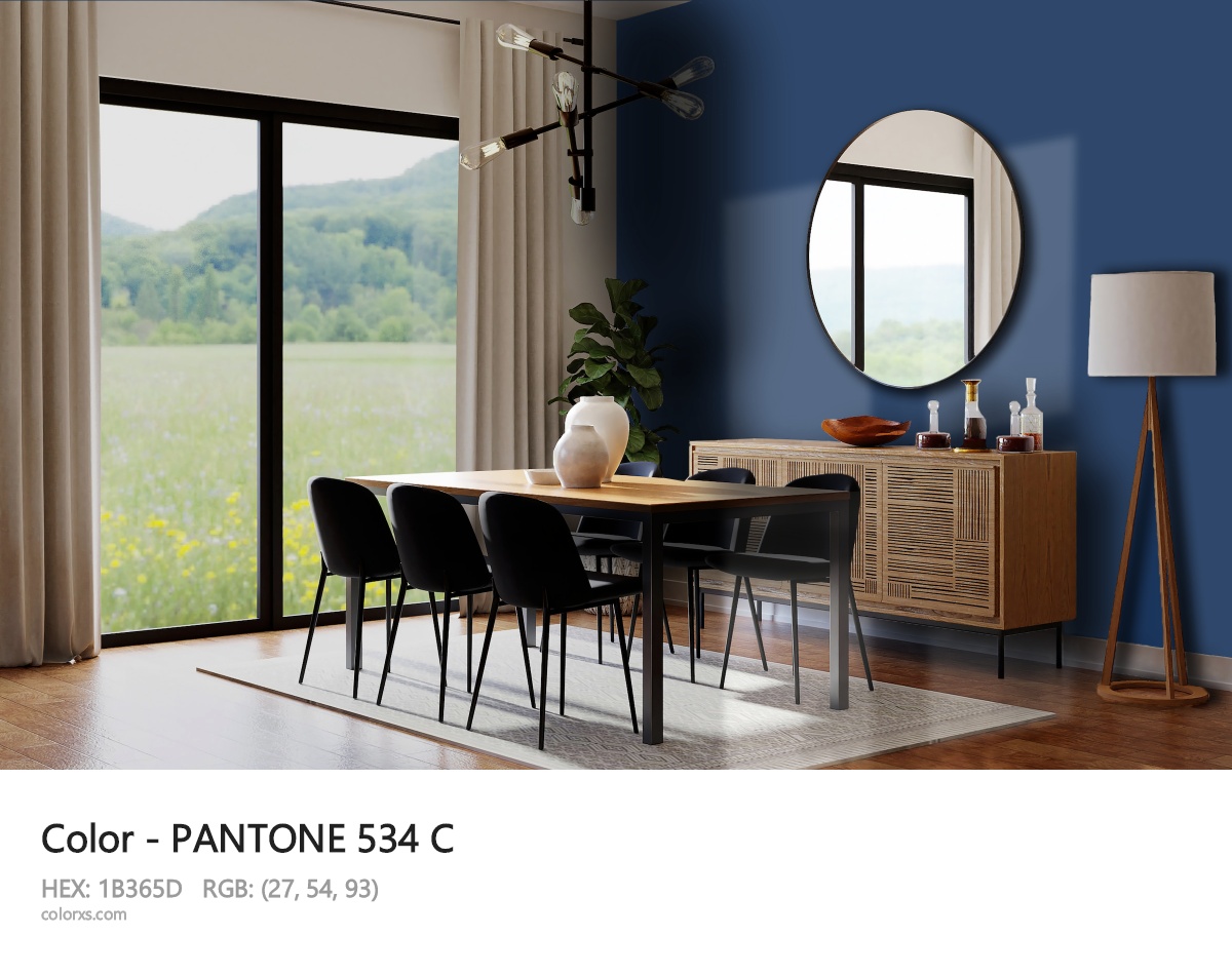 PANTONE 534 C CMS dining room design