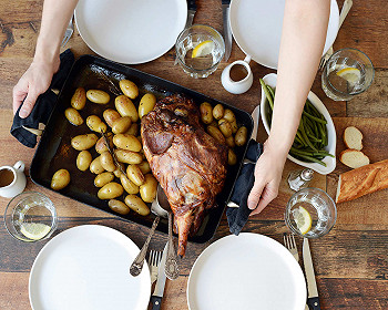 Gigot d'agneau à l'ail