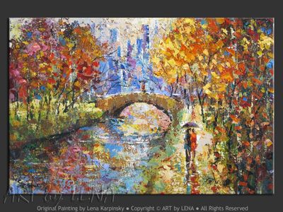 Old and Modern Paris - original painting by Lena Karpinsky