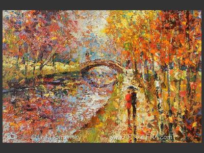 Golden Fall Park - art for sale